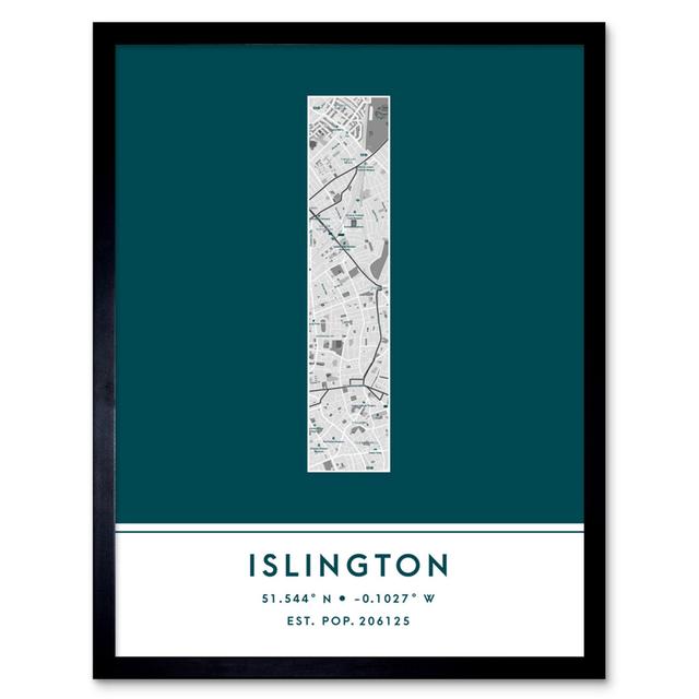 Islington Teal - Picture Frame Typography Wee Blue Coo on Productcaster.