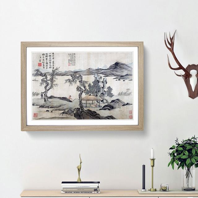 Landscape Vol.3 by Tang Yin - Picture Frame Painting Print East Urban Home Frame Option: Oak Framed, Size: 48cm H x 65cm W x 2cm D on Productcaster.