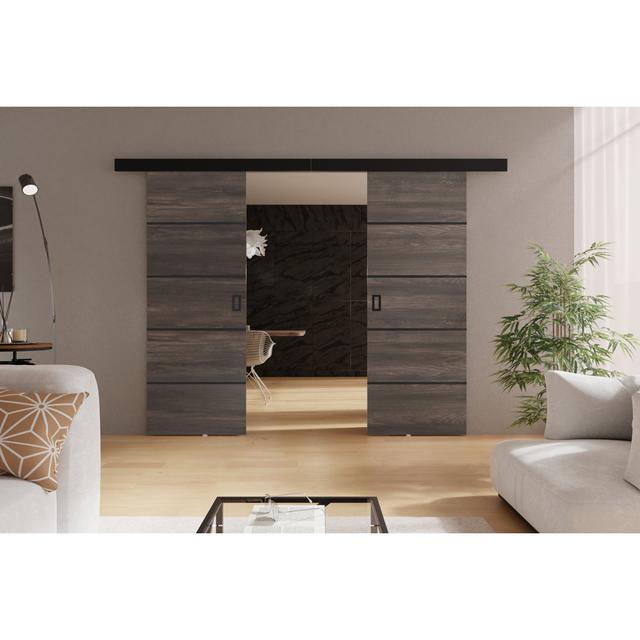 DOOR WERDI 2 Brayden Studio Door Finish: Sonoma Oak, Size: 154cm x 205cm on Productcaster.