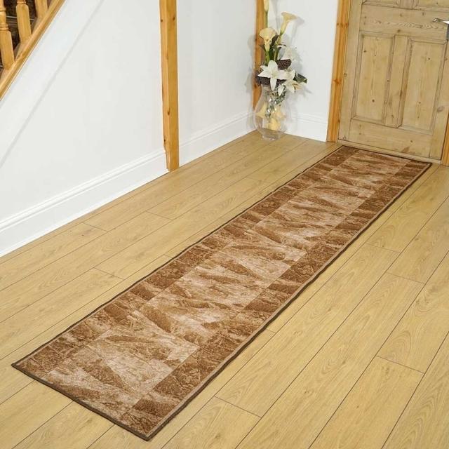 Tevrat Sardis Looped/Hooked Brown/Beige Rug Latitude Run Rug Size: Runner 100 x 360cm on Productcaster.