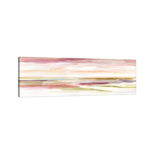 Spectrum Sunset I by Nan - Panoramic Graphic Art Print on Canvas Ebern Designs Size: 40.64cm H x 121.92cm W x 3.81cm D, Format: Wrapped Canvas on Productcaster.