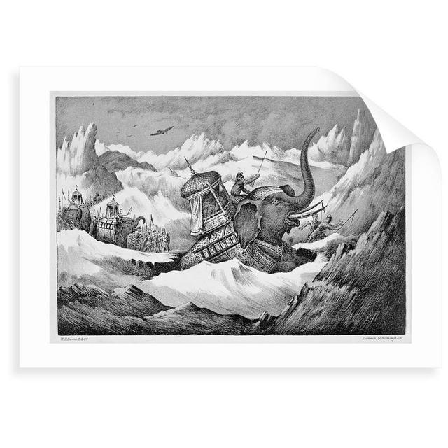 Hannibal and His War Elephants Crossing the Alps - Painting Print Breakwater Bay Size: 70 cm H x 100 cm W x 0.2 cm D, Format: Unframed Paper on Productcaster.