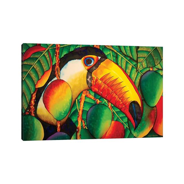 Paradise Toucan by Daniel Jean-Baptiste - Painting Print on Canvas Bay Isle Home Size: 45.72cm H x 66.04cm W x 1.91cm D, Format: Wrapped Canvas on Productcaster.