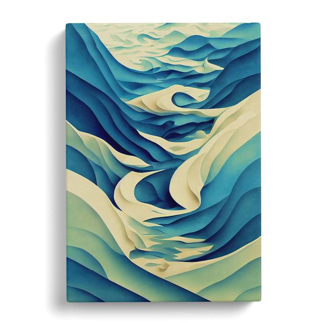 Ocean Sea Abstract Art Vol.1 House of Hampton Size: 60cm H x 40cm W x 3cm D on Productcaster.