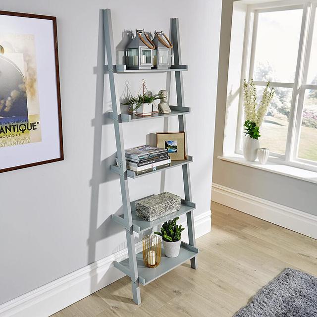 Ira Ladder Bookcase Zipcode Design Colour: Grey on Productcaster.