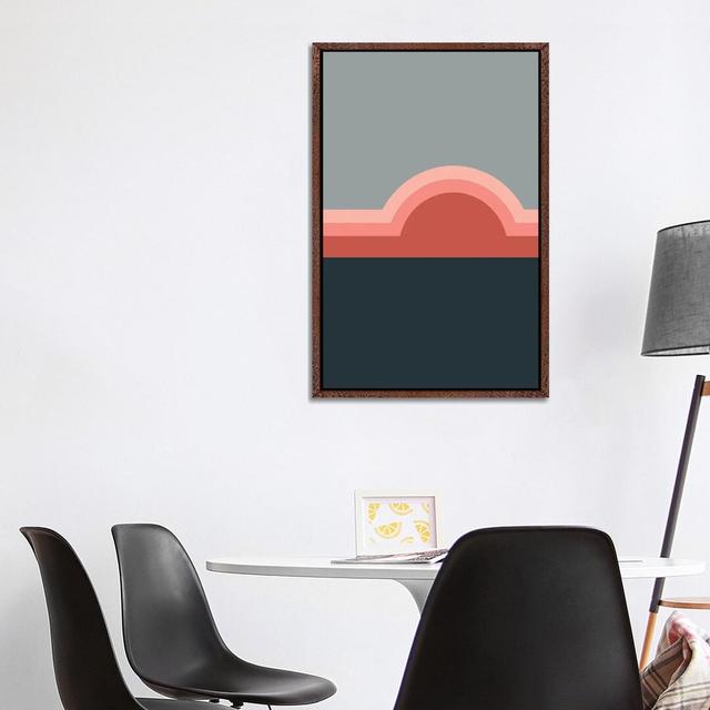 Linea V - Art Prints on Canvas Isabelline Size: 101.6cm H x 66.04cm W x 3.81cm D, Format: Brown Framed on Productcaster.