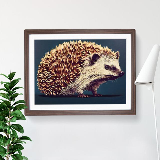 View of a Hedgehog Vol.1 - Picture Frame Graphic Art Alpen Home Size: 34cm H x 46cm W x 2cm D, Frame Colour: Walnut on Productcaster.