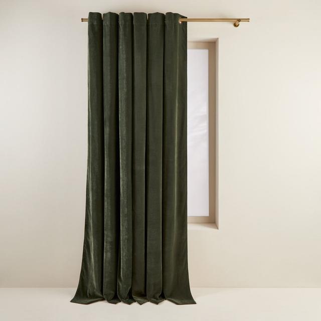 Dario Eyelet Room Darkening Curtain Madura Panel Size: 137 x 350cm, Colour: Dark Green on Productcaster.