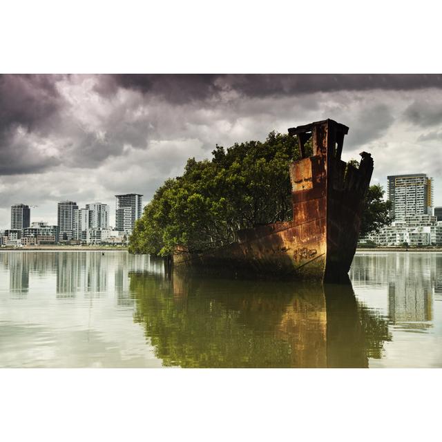 Homebush Bay Shipwreck by Kokkai Ng - Wrapped Canvas Art Prints Latitude Run Size: 61cm H x 91cm W on Productcaster.