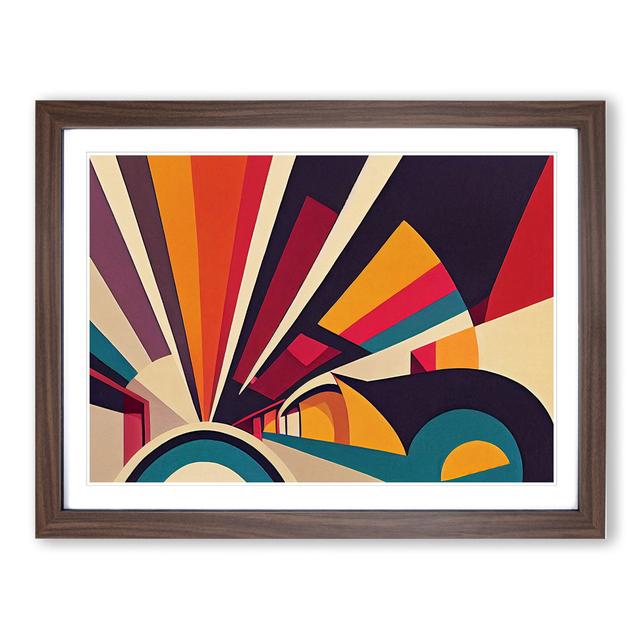 Art Deco Art Vol.1 - Picture Frame Graphic Art Metro Lane Size: 25cm H x 34cm W, Frame Colour: Walnut on Productcaster.