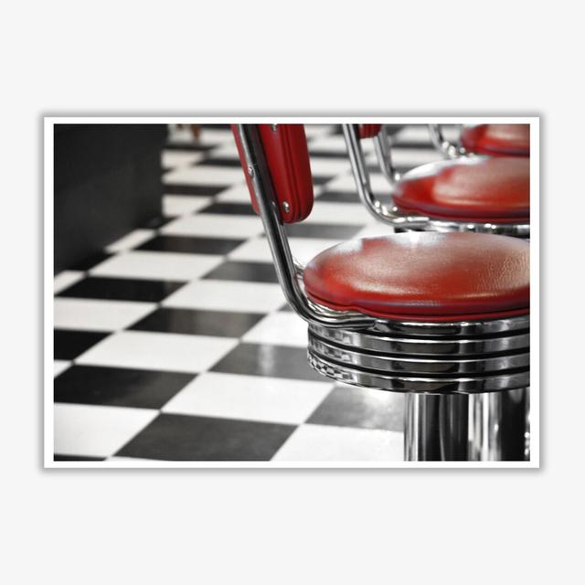 Vintage American Diner - Print East Urban Home Format: No Frame, Size: 30 cm H x 42 cm W x 1 cm D on Productcaster.