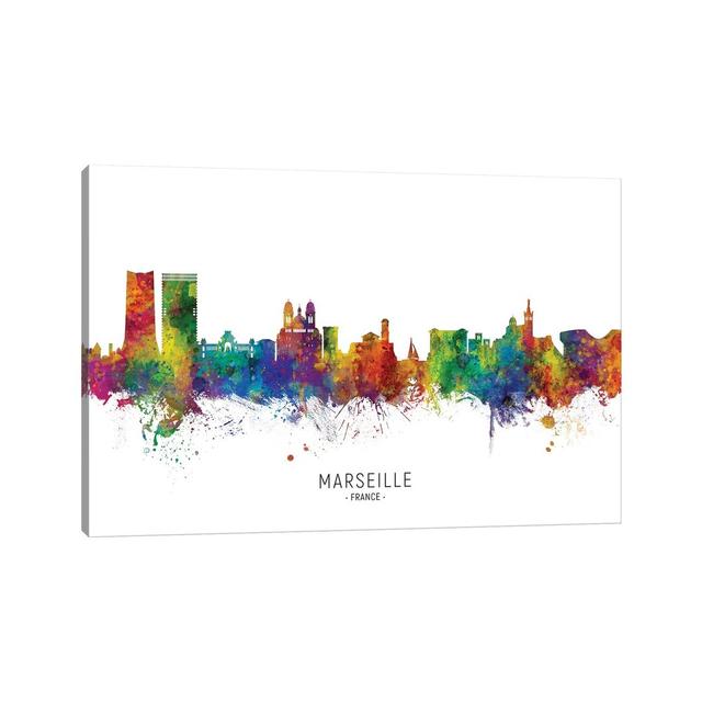 Marseille France Skyline by Michael Tompsett - Wrapped Canvas Painting Latitude Run Size: 101.6cm H x 152.4cm W x 3.81cm D on Productcaster.