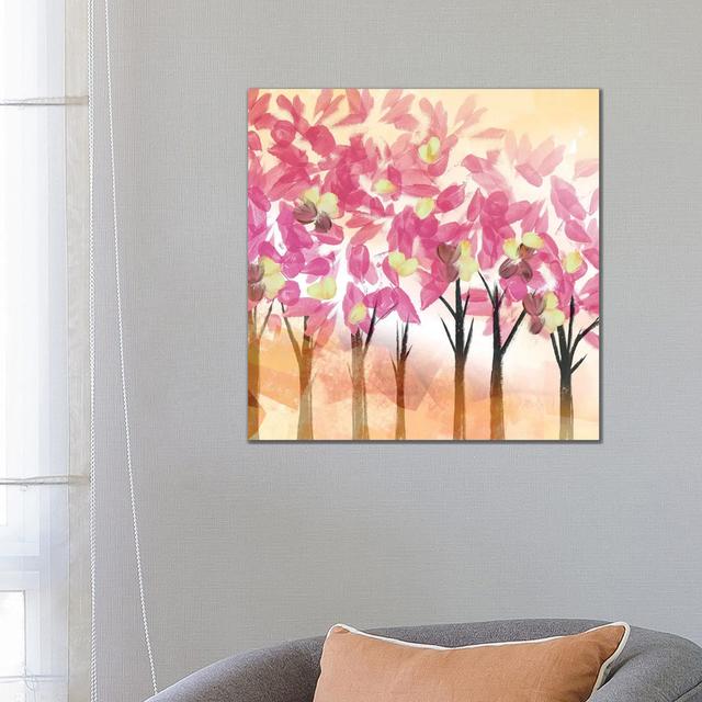 Pink Trees - Wrapped Canvas Gallery-Wrapped Canvas Giclée ClassicLiving Size: 66.04cm H x 66.04cm W x 1.91cm D on Productcaster.