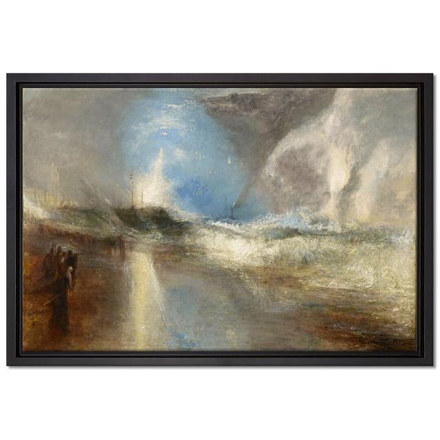 William Turner - Rockets And Blue Lightsclose At Hand - Leinwandbild Im Schattenfugenrahmen Kunstdruck Haus am Meer Maße: 45 cm H x 65 cm B x 2,5 cm T on Productcaster.