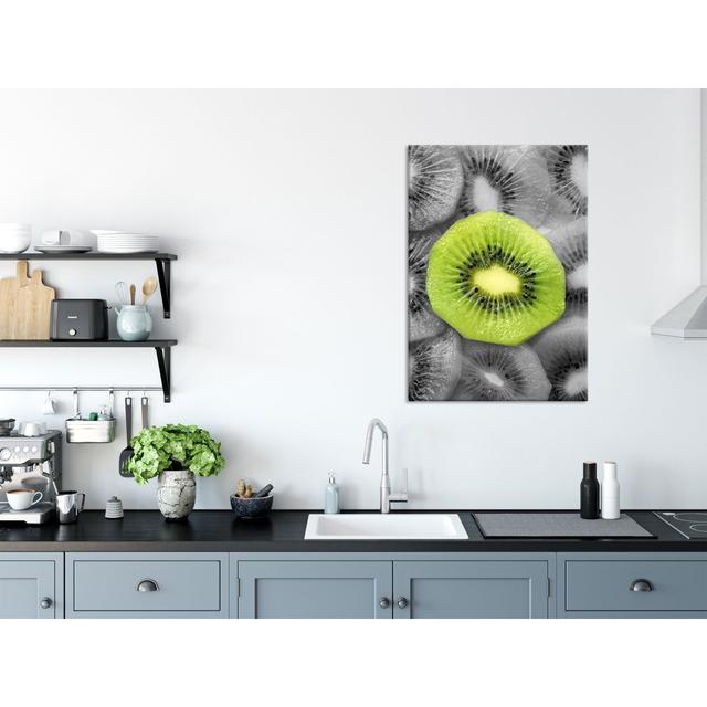 Juicy Kiwi Slices - No Frame Print on Glass Brayden Studio Size: 80cm H x 60cm W on Productcaster.