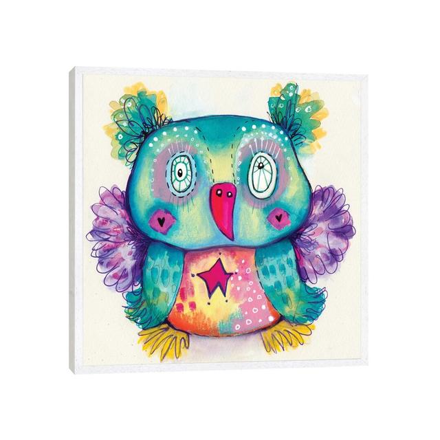 Teddy Bear Quirky Bird - Print on Canvas Maturi Format: White Framed, Size: 66.04cm H x 66.04cm W x 3.81cm D on Productcaster.