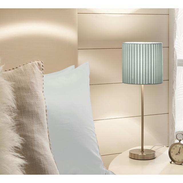 Glam Bedside Lamp in Silver by House of Hampton with Height: 47Cm on Productcaster.