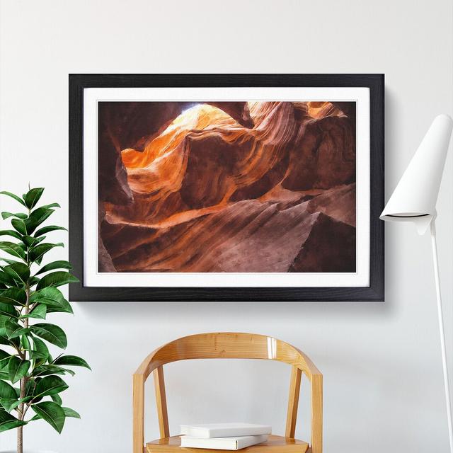 Sandstone in Antelope Canyon - Picture Frame Graphic Art East Urban Home Frame Option: Black Framed, Size: 48cm H x 65cm W x 2cm D on Productcaster.