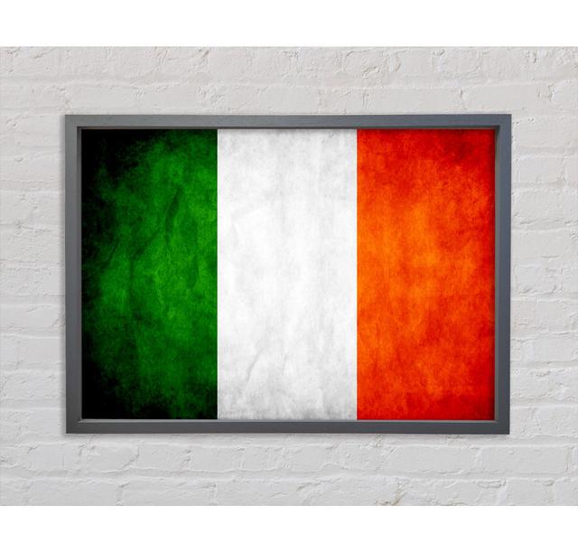 Irish Flag - Single Picture Frame Art Prints on Canvas Ebern Designs Size: 59.7cm H x 84.1cm W x 3.3cm D on Productcaster.