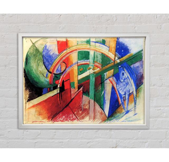 Franz Marc Blue Horse With Rainbow - Single Picture Frame Art Prints on Canvas Bright Star Size: 59.7cm H x 84.1cm W on Productcaster.