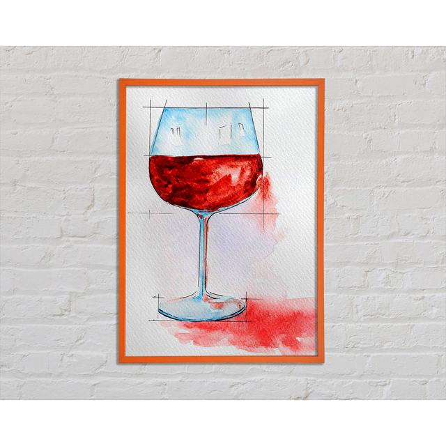 Evelia Red Wine Measure - Single Picture Frame Art Prints Ophelia & Co. Size: 42cm H x 29.7cm W x 2cm D on Productcaster.