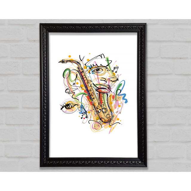 Saxophone Rainbow Tunes - Single Picture Frame Art Prints Bright Star Size: 42cm H x 29.1cm W x 3cm D on Productcaster.