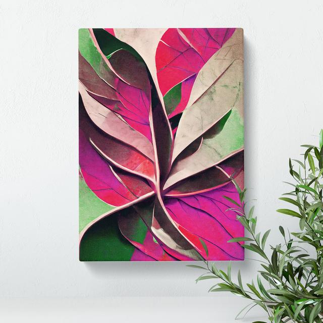 Leaf In Abstract No.5 - Wrapped Canvas Print ClassicLiving Size: 60cm H x 40cm W x 3cm D on Productcaster.