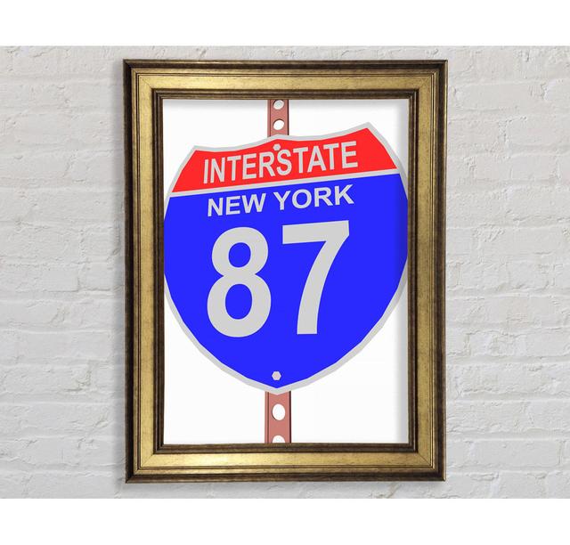 Interstate 87 Schild - Einzelner Bilderrahmen Kunstdrucke Bright Star Größe: 42 cm H x 29,7 cm B x 8 cm T on Productcaster.