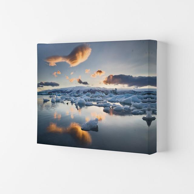 Lagoon Duck by Karsten Wrobel - Photograph Print on Canvas House of Hampton Size: 29.7cm H x 42cm W x 4cm D, Format: Wrapped Canvas on Productcaster.