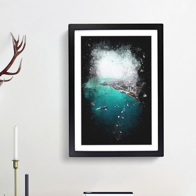 Birds Eye View of Turkey - Picture Frame Graphic Art Print East Urban Home Frame Option: Black Framed, Size: 87cm H x 62cm W x 2cm D on Productcaster.