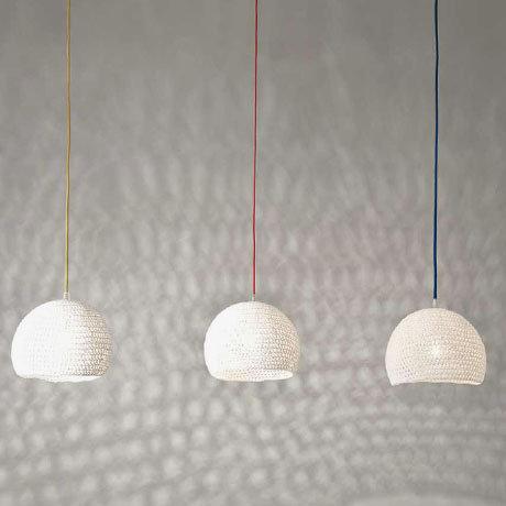 Trama 1-Light Dome Pendant In-es.artdesign Finish: White/Blue on Productcaster.