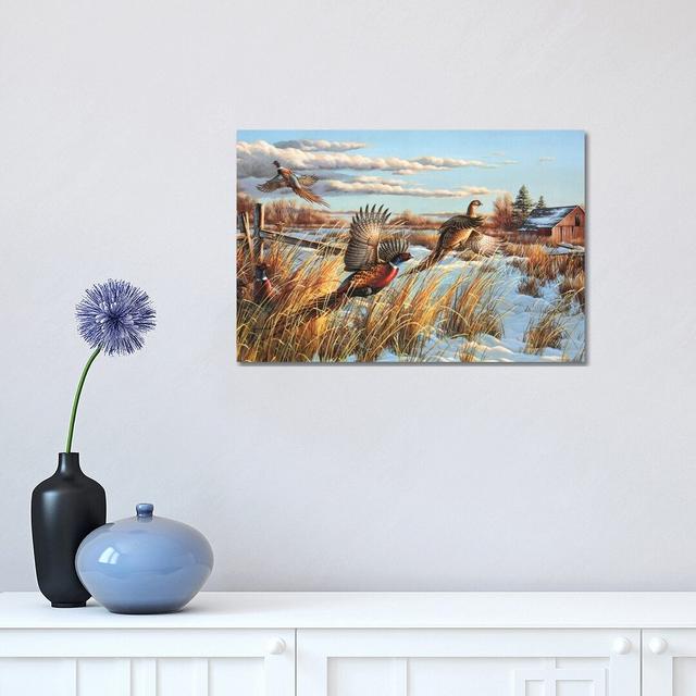 Pheasants Farm by Cynthie Fisher - Wrapped Canvas Print Astoria Grand Size: 30.48cm H x 45.72cm x W 1.91cm D on Productcaster.