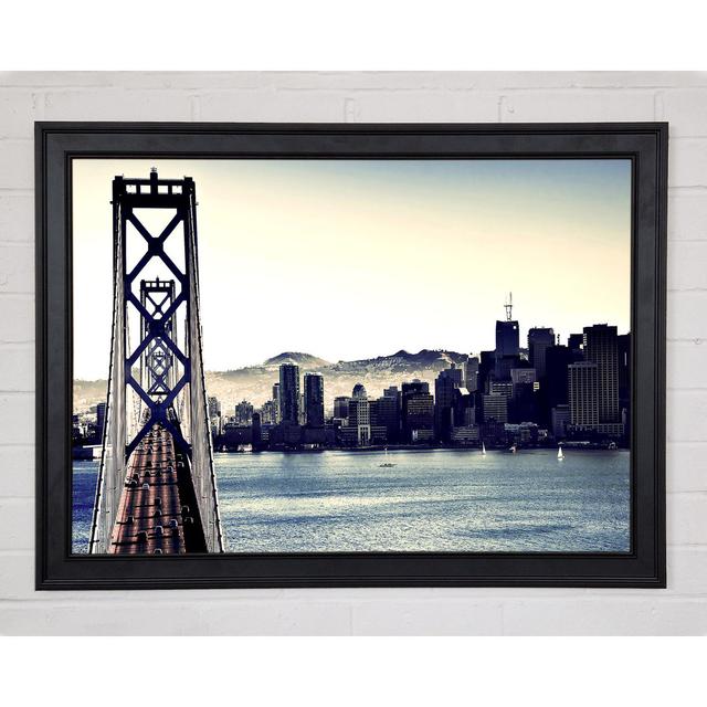 Intersection On Bay Bridge - Single Picture Frame Art Prints Ebern Designs Size: 21cm H x 29.7cm W x 1.5cm D on Productcaster.