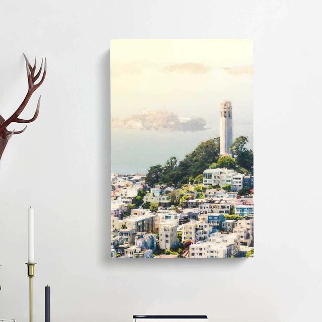 View of Alcatraz in San Francisco - Wrapped Canvas Graphic Art Print East Urban Home Size: 76cm H x 50cm W x 3cm D on Productcaster.