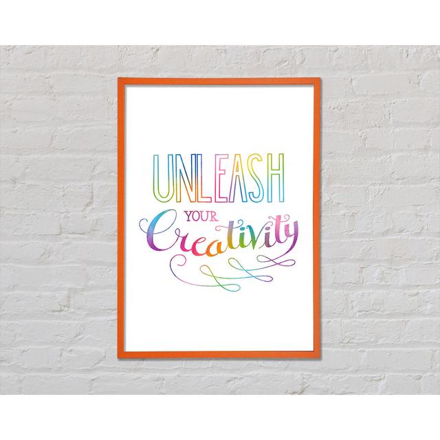 Unleash Your Creativity - Single Picture Frame Art Prints Happy Larry Size: 42cm H x 29.7cm W x 2cm D on Productcaster.