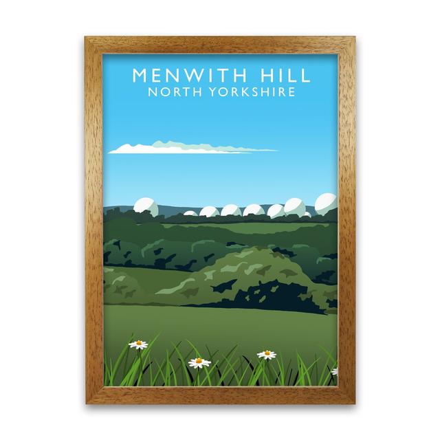 Menwith Hill North Yorkshire by Richard O'Neill - Single Picture Frame Print 17 Stories Size: 59.4cm H x 42cm W x 3cm D, Frame Option: Honey Oak on Productcaster.