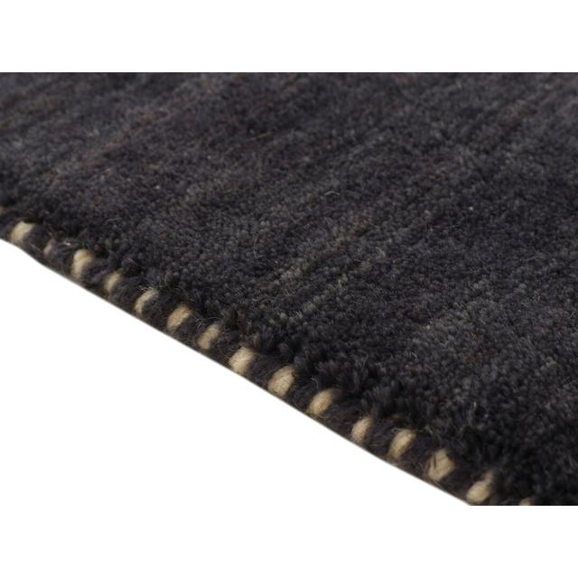 Handgefertigter Teppich aus Wolle in Schwarz Carpetfine Teppichmaße: Rund 120 cm on Productcaster.