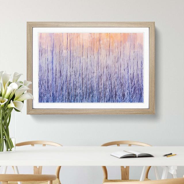 Warm Winter Forest in Abstract - Picture Frame Graphic Art Print East Urban Home Frame Option: Oak, Size: 40cm H x 60cm W x 2cm D on Productcaster.