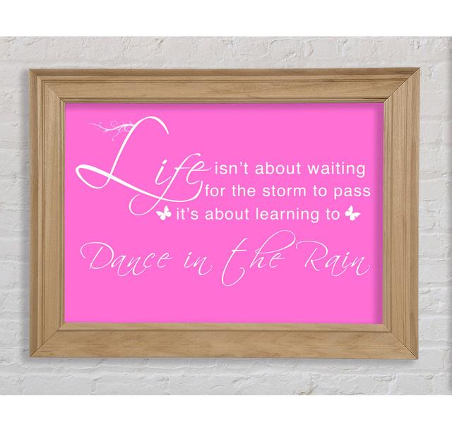 Life Isnt About Waiting Vivid Pink Framed Print Bright Star Size: 59.7cm H x 84.1cm W on Productcaster.