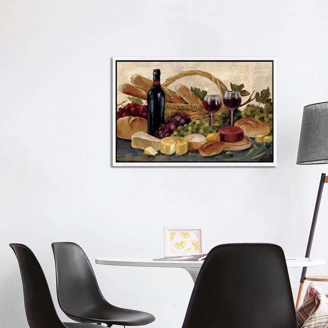 Tuscan Evening Wine by Silvia Vassileva - Print on Canvas ClassicLiving Format: Floater Framed, Size: 66.04cm H x 101.6cm W x 3.81cm D on Productcaster.