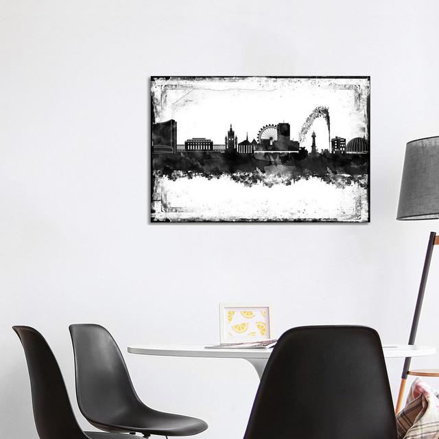 Geneva Black and White Film - Wrapped Canvas Graphic Art Latitude Run Size: 66.04cm H x 101.6cm W x 1.9cm D on Productcaster.