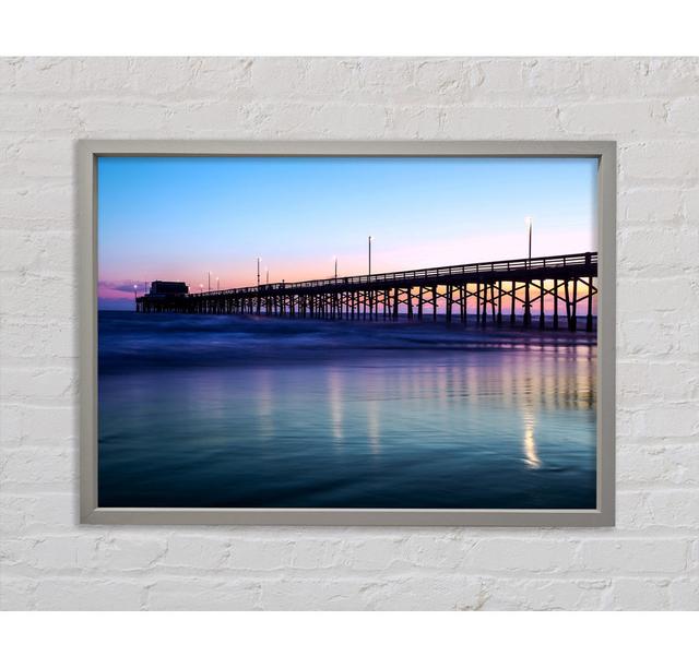 Pier Twilight Framed Print House of Hampton Size: 59.7cm H x 84.1cm W x 3.3cm D on Productcaster.