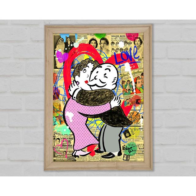 Monopoly Love - Single Picture Frame Art Prints Ophelia & Co. Format: Grey Framed, Size: 118.9cm H x 84.1cm W x 1.5cm D on Productcaster.