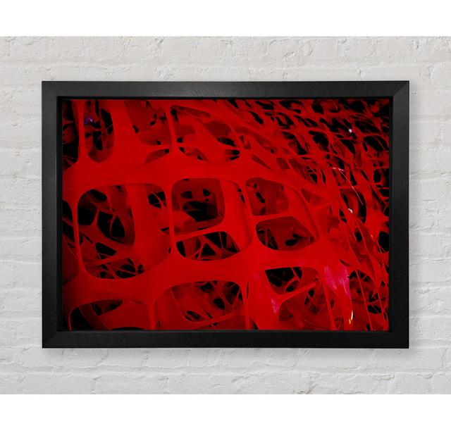 Red Squares - Single Picture Frame Art Prints Metro Lane Size: 100cm H x 141.4cm W on Productcaster.