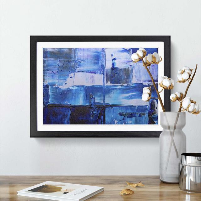 Abstract Art Painting Vol.463 by S.Johnson - Picture Frame Painting Print East Urban Home Frame Option: Black Framed, Size: 62cm H x 87cm W x 2cm D on Productcaster.