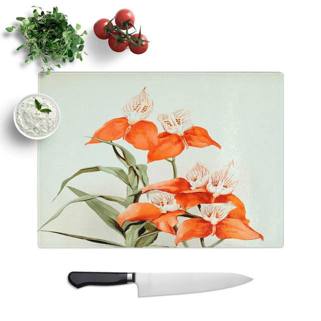 Glass Magnolia Flowers Illustration Tab. 15 by Frederick Sander Chopping Board East Urban Home Size: 39 cm W x 28.5 cm L on Productcaster.