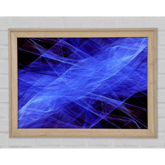 Blue Sound Wave Framed Print Ivy Bronx Size: 59.7cm H x 84.1cm W on Productcaster.