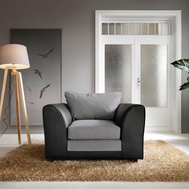 Abraar Velvet Armchair Latitude Run Upholstery Colour: Cool Grey on Productcaster.