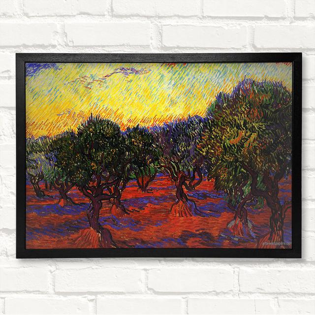 1889 Olive Grove von Vincent Van Gogh - Geschlossener Eckrahmen Kunstdrucke auf Holz ClassicLiving Größe: 21,1 cm H x 29,7 cm B on Productcaster.