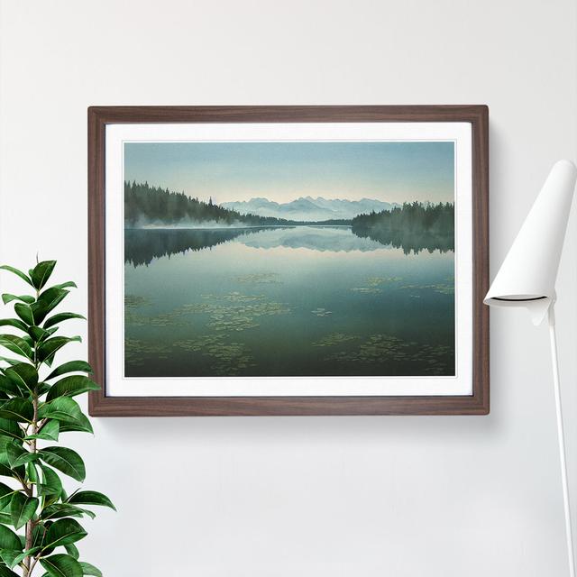 Mountain Lake Watercolour Vol.4 Alpen Home Frame Colour: Brown Framed, Size: 25cm H x 34cm W x 2cm D on Productcaster.